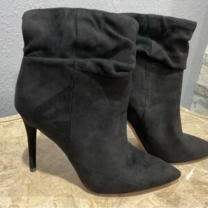 Jessica Simpson Black Suede Heeled Boots